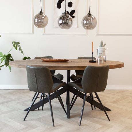 Mesa de comedor Lennon Dimehouse Marrón LxAnxAl 203x110x10 Madera de mango Foto atmosférica en situación.
