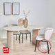 Mesa de comedor ovalada Jimi 180x90 cm travertino beige