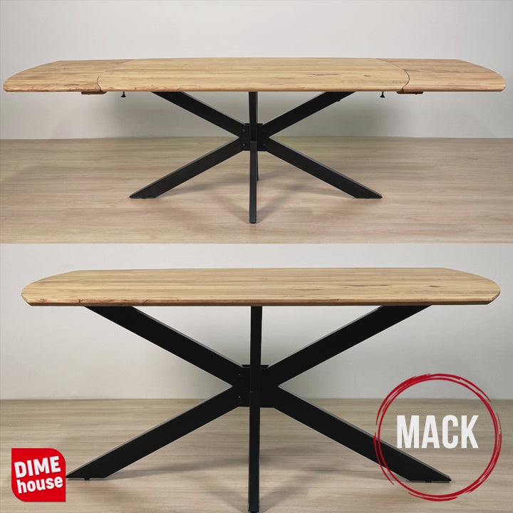 Mesa de comedor extensible mack danés ovalado acaciahout 175-275x90 cm