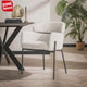 Silla de comedor Bouclé Beige - Japandi - formas redondas - Lola
