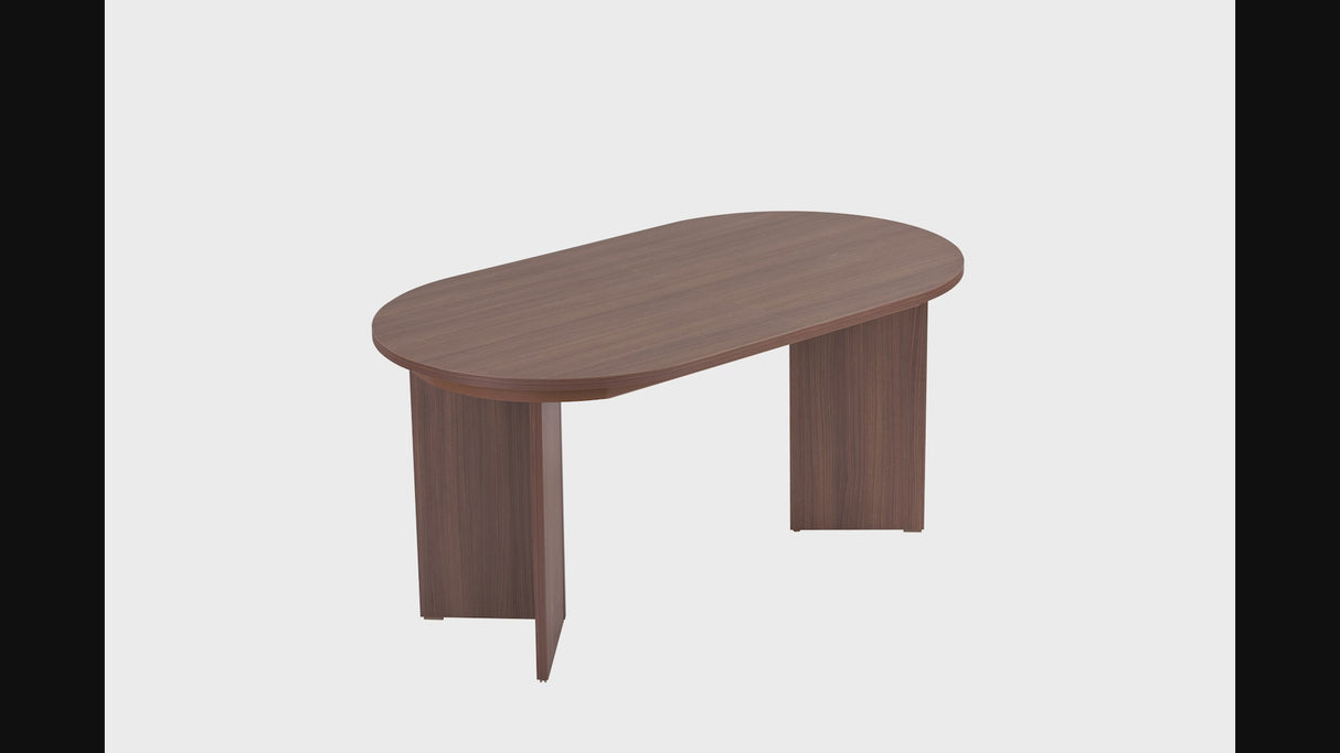 Mesa extensible ovalada Nogal - Japandi - 160-200 cm - Sota