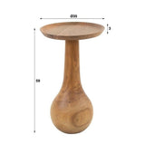 Mesa auxiliar Doja DH Interior Acacia L x An x Al 39x37x11 Madera de acacia Blanco indicación del tamaño de la foto
