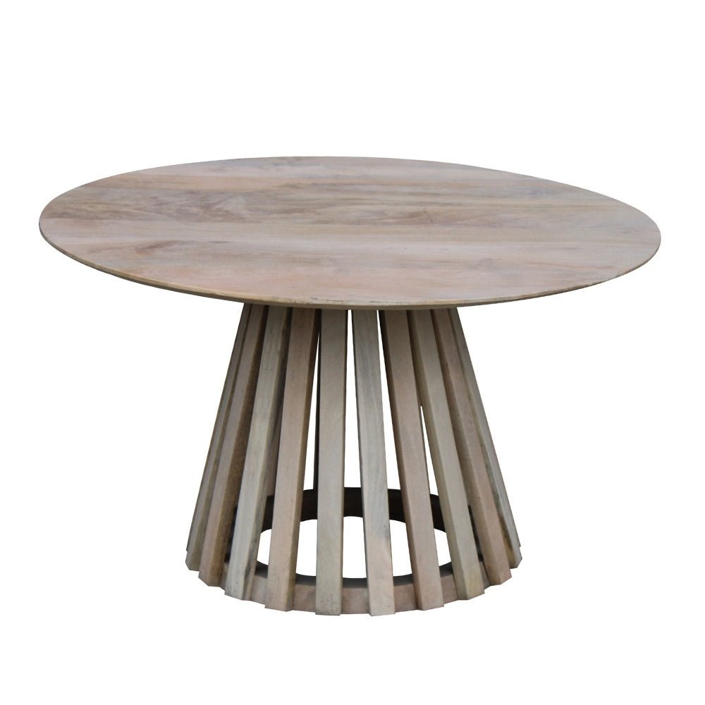 Mesa de centro Rory Roble Dimehouse Roble LxAnxAl 75x75x45 Madera de mango Vista frontal de la foto en blanco
