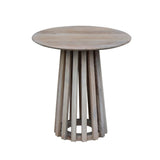 Mesa de centro Rory Roble Dimehouse Roble LxAnxAl 55x55x55 Madera de mango Vista frontal de la foto en blanco