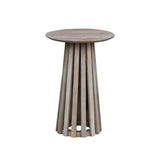 Mesa de centro Rory Roble Dimehouse Roble LxAnxAl 62x45x45 Madera de mango Vista frontal de la foto en blanco