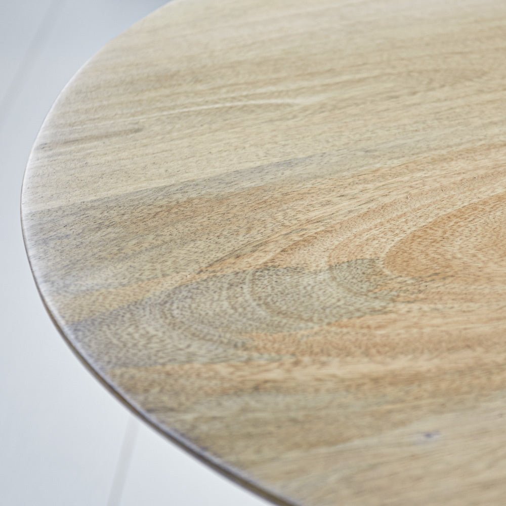 Mesa de centro Rory Roble Dimehouse Roble LxAnxAl 75x75x45 Madera de mango Muestra de color de fotografía atmosférica.