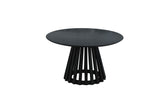 Mesa de centro Rory Negro Dimehouse Negro L x An x Al 75x75x45 Madera de acacia Blanco foto vista frontal diagonal