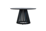 Mesa de centro Rory Negro Dimehouse Negro L x An x Al 75x75x45 Madera de acacia Blanco foto vista frontal diagonal