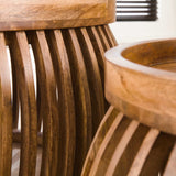 Mesa de centro Hans DH Interior Mango L x An x Al 88x88x45 Madera de mango Detalle de la foto atmosférica.