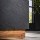 Mesa de centro Vigo DH Interior Pizarra L x An x Al 67x67x51 Pizarra Detalle fotográfico atmosférico