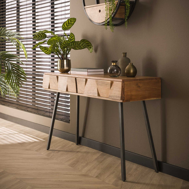 Tocador Alisa DH Interior Acacia L x An x Al 125x46x23 Madera de acacia Fotografía atmosférica vista frontal en diagonal