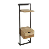 Mesita de noche Naomi DH Interior Acacia L x An x Al 103x35x20 Madera de acacia Blanco foto vista frontal diagonal