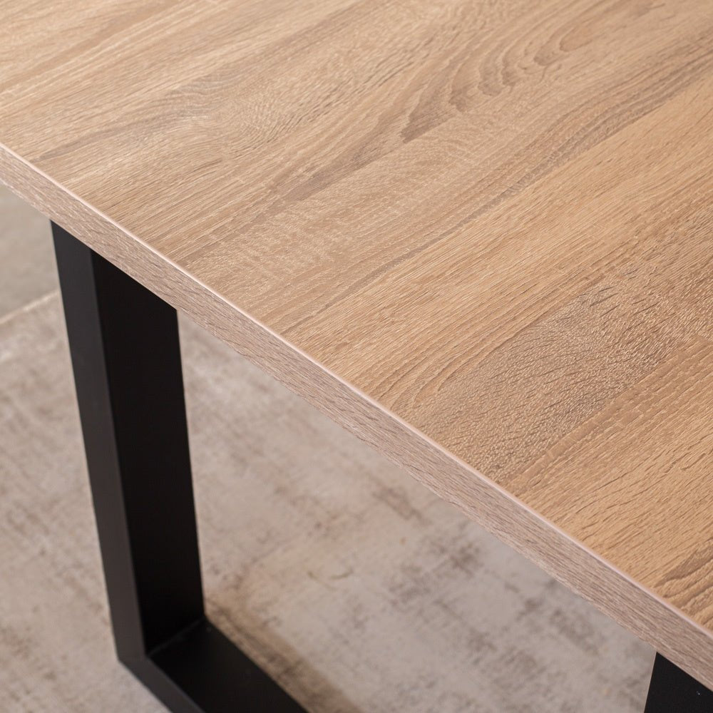 Tablero de mesa Lenzo Robson Roble Dimehouse Marrón L x An x Al 172x83x7 Melamina Atmósfera foto detalle