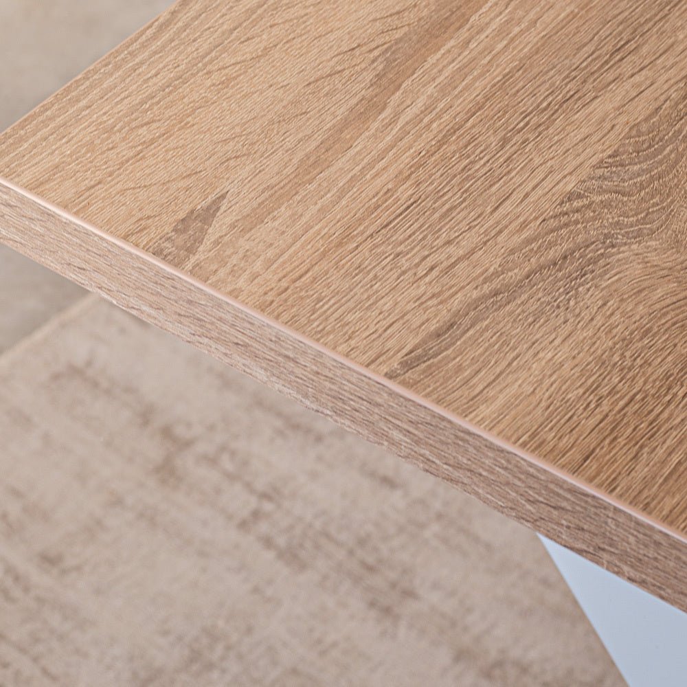Tablero de mesa Lenzo Robson Roble Dimehouse Marrón L x An x Al 172x83x7 Melamina Atmósfera foto detalle