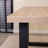Tablero de mesa Lenzo Robson Roble Dimehouse Marrón L x An x Al 192x103x7 Melamina Detalle fotográfico atmosférico