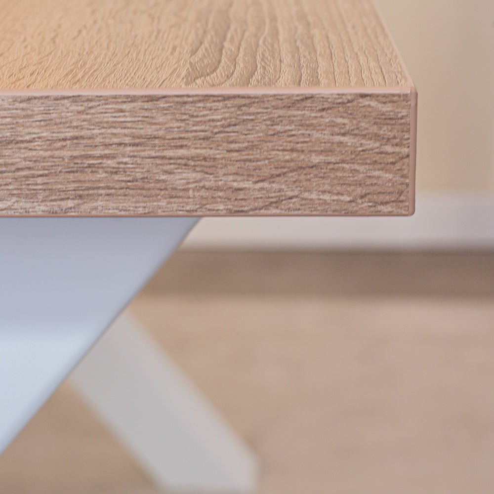 Tablero de mesa Lenzo Robson Roble Dimehouse Marrón L x An x Al 192x103x7 Melamina Detalle fotográfico atmosférico