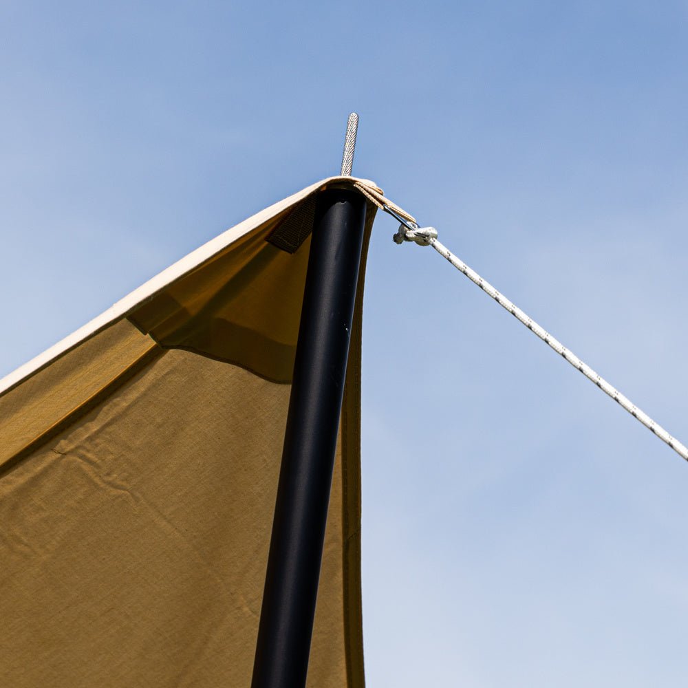 Toldo Lona algodón beige 420x420x240 cm Dimehouse Beige L x An x Al 66x16x14 Algodón Atmósfera foto diferente