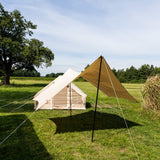 Toldo Lona algodón beige 420x420x240 cm Dimehouse Vista frontal Beige L x An x Al 66x16x14 Algodón Foto atmosférica