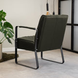 Fauteuil Peter Dimehouse Groen LxBxH 68x62x45 Kunstleer Sfeerfoto schuin achteraanzicht