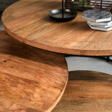 Salontafel Ivy Dimehouse Bruin LxBxH 78x78x50 Mangohout Sfeerfoto detail