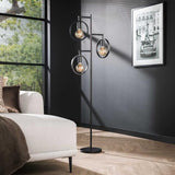 Lámpara de pie Fabiola DH Interior Charcoal L x An x Al 61x61x12 Metal Atmospheric photo vista frontal diagonal