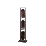 Lámpara de pie Hilda DH Interior negro L x An. x Al. 162x38x29 Metal Blanco foto vista frontal diagonal