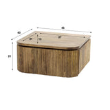 Mesita de noche Maria DH Interior Mango LxAnxAl 51x47x27 Madera de mango Indicación de tamaño de foto en blanco
