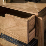 Mesita de noche Mitchel DH Interior Acacia Madera de acacia Detalle fotográfico atmosférico